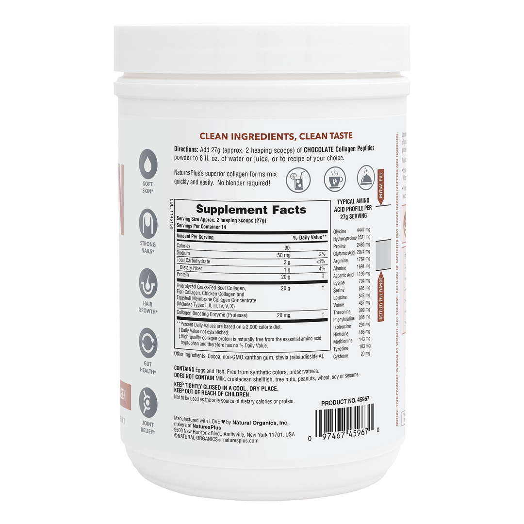 Péptidos de colágeno de chocolate (0,83 lb)