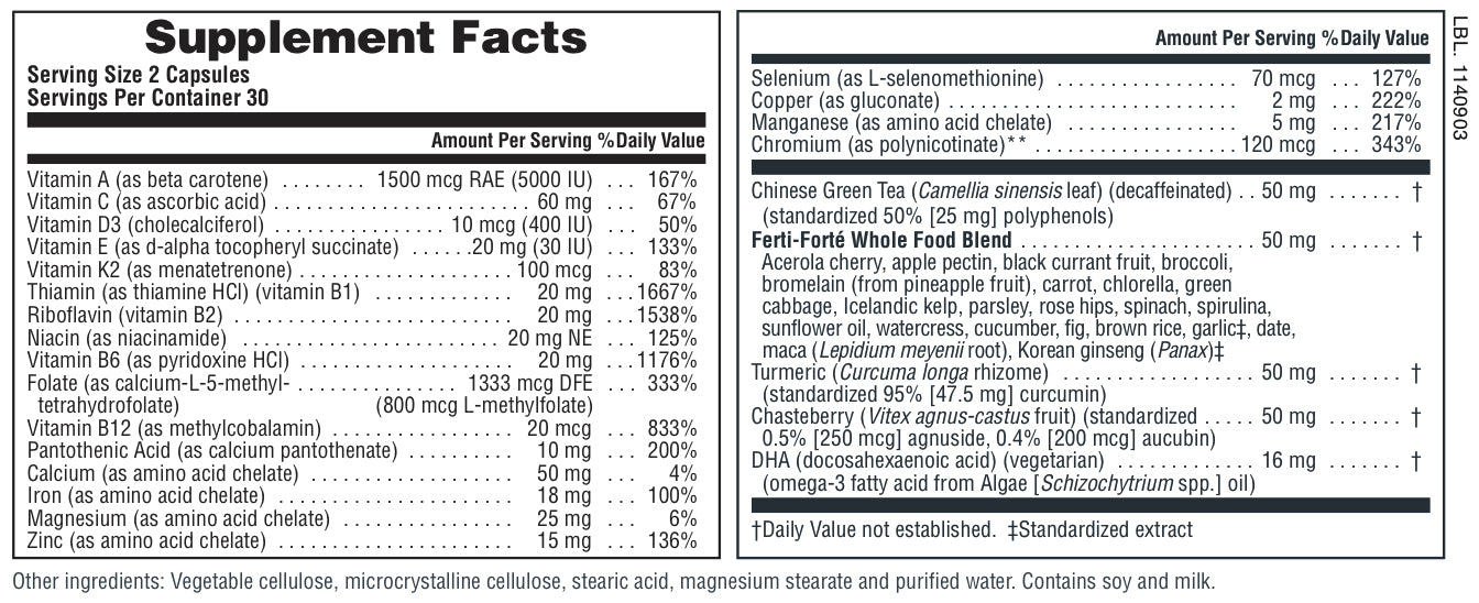 ProCreation* Apoyo para la fertilidad femenina ®
60 unidades