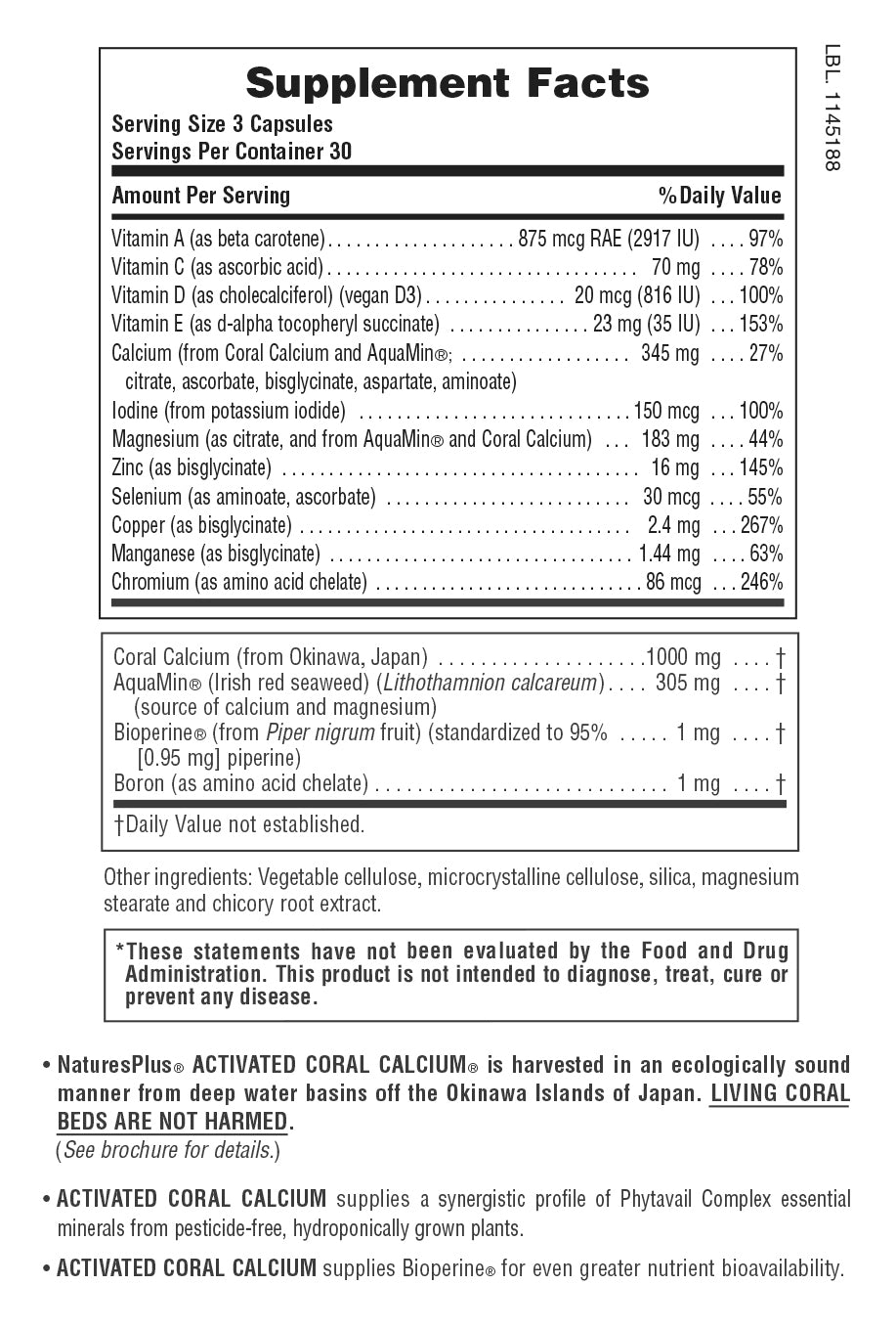 Cápsulas de calcio de coral activado®
90 unidades