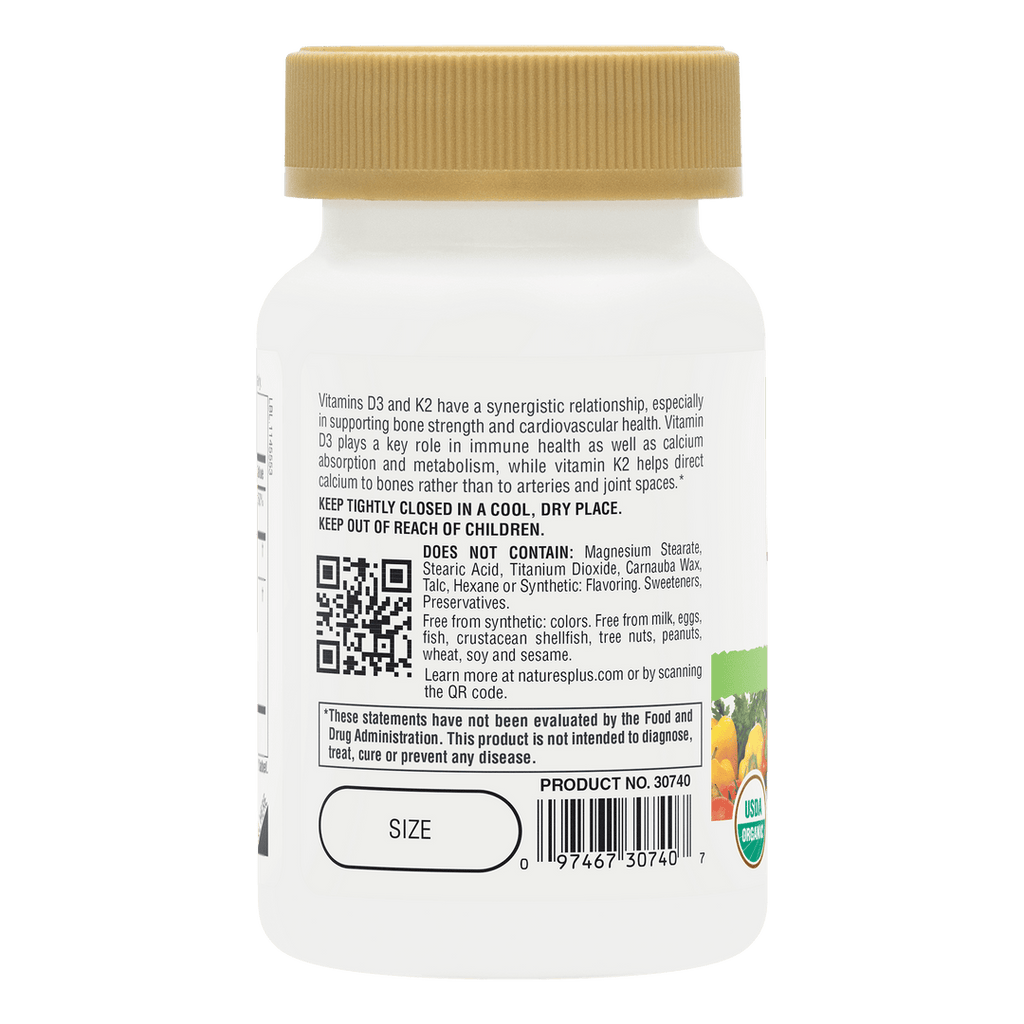 Fuente de vida Jardín Vitaminas D3 y K2 (60 unidades)