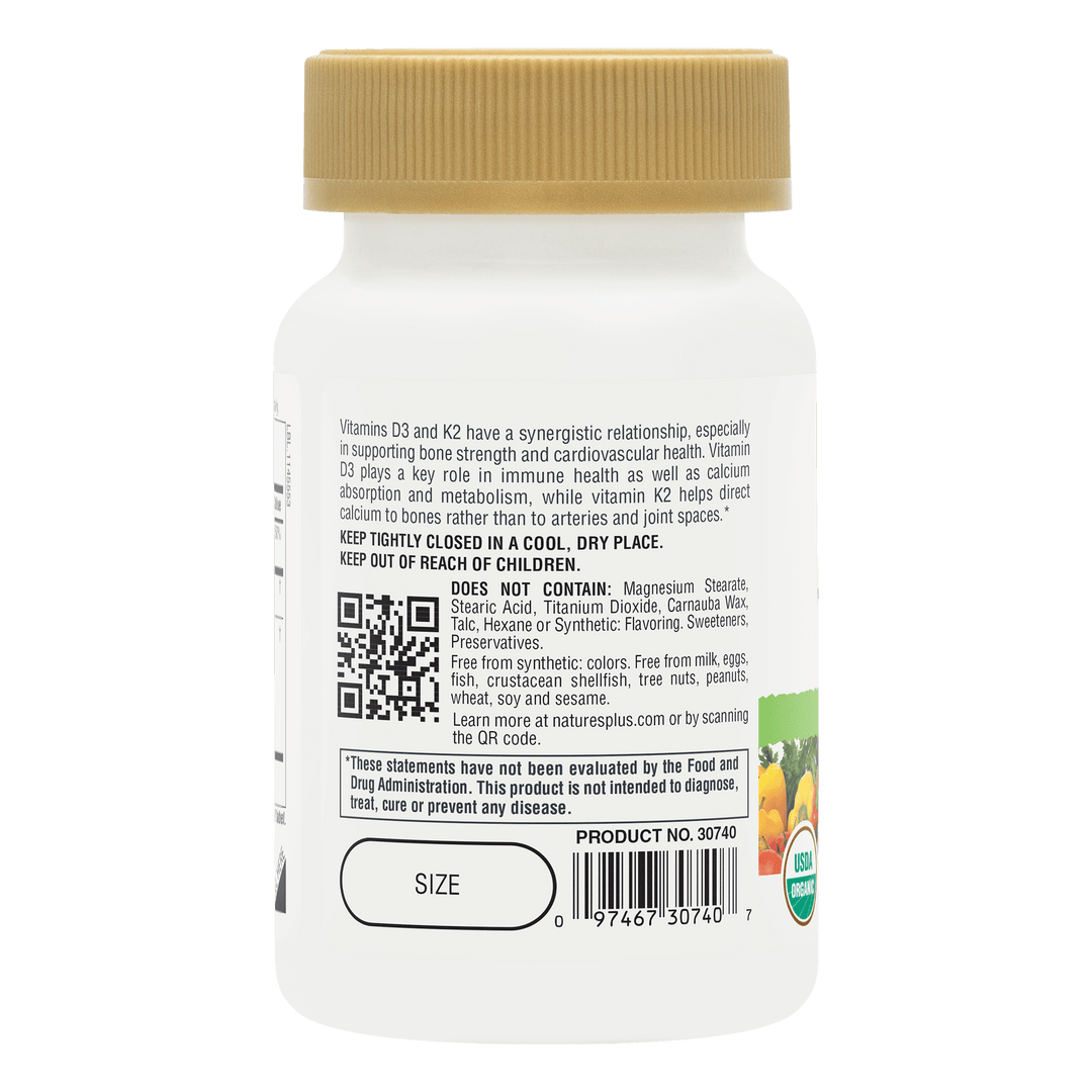 Fuente de vida Jardín Vitaminas D3 y K2 (60 unidades)