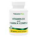 Vitaminas D3 y K2 de NaturesPlus 90 unidades