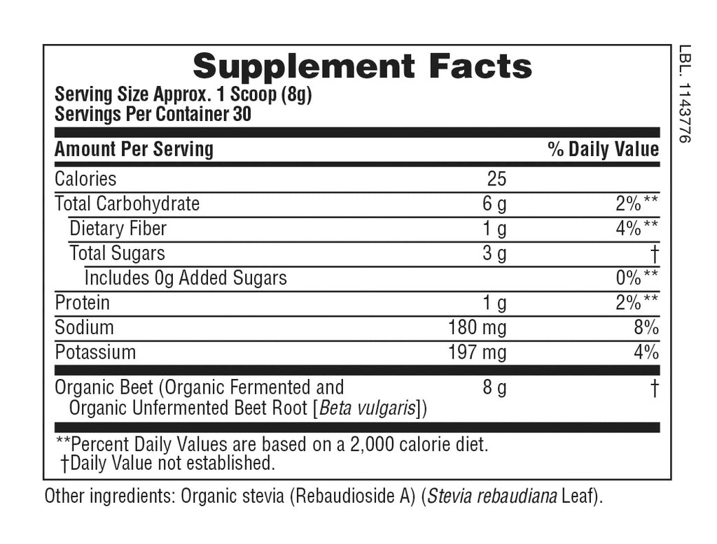 Polvo de remolacha orgánica
240g -