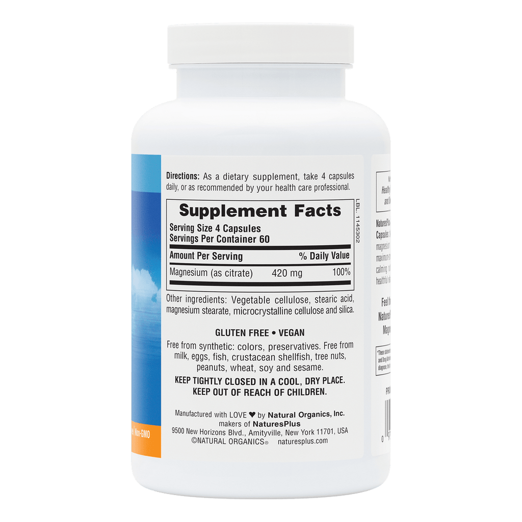 Cápsulas de magnesio Citrate KalmAssure®  (240 unidades)