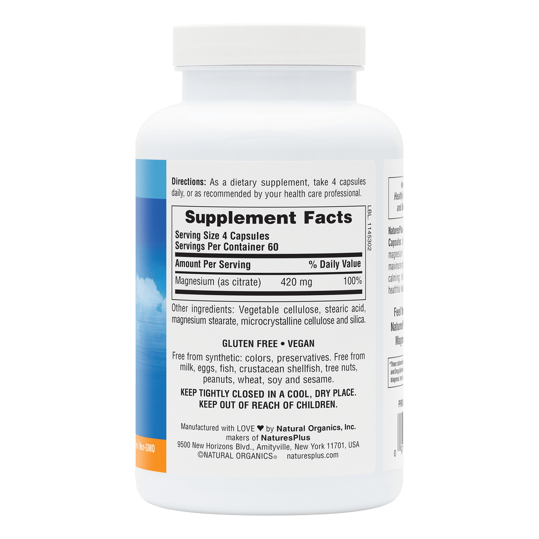 Cápsulas de magnesio Citrate KalmAssure®  (240 unidades)