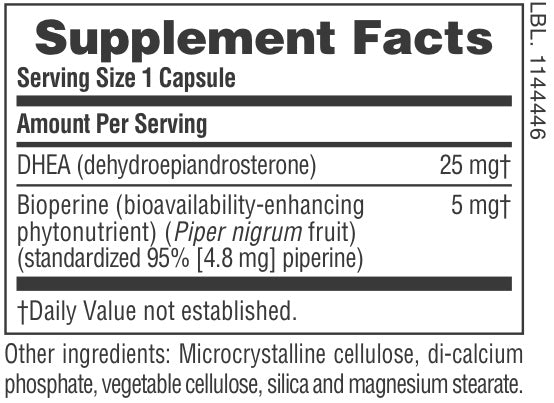 Cápsulas de DHEA-25
60 unidades