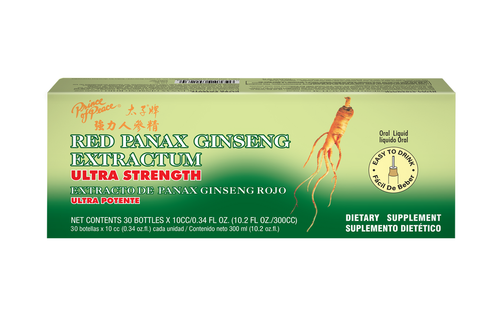 Extracto de Panax Ginseng Ultra Rojo Prince of Peace, 10 x 10 cc