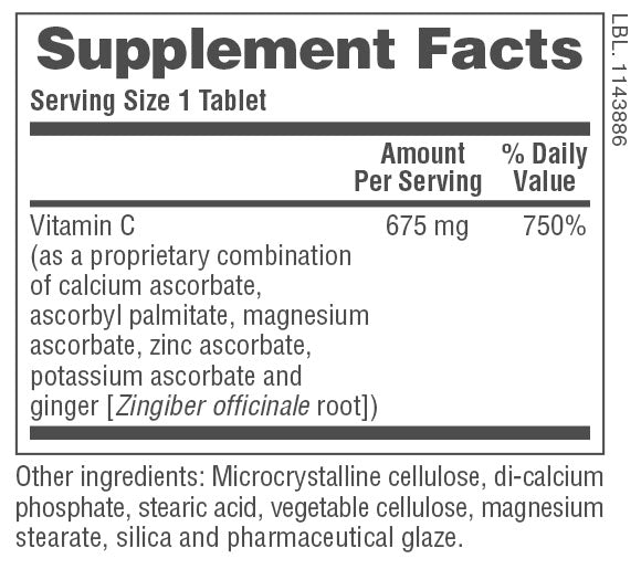Comprimidos de vitamina C esterificada
90 unidades