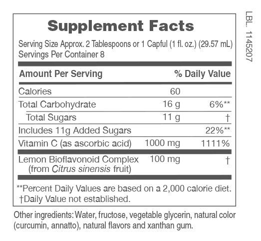 Vitamina C líquida 1000 mg líquida (8 FL OZ)