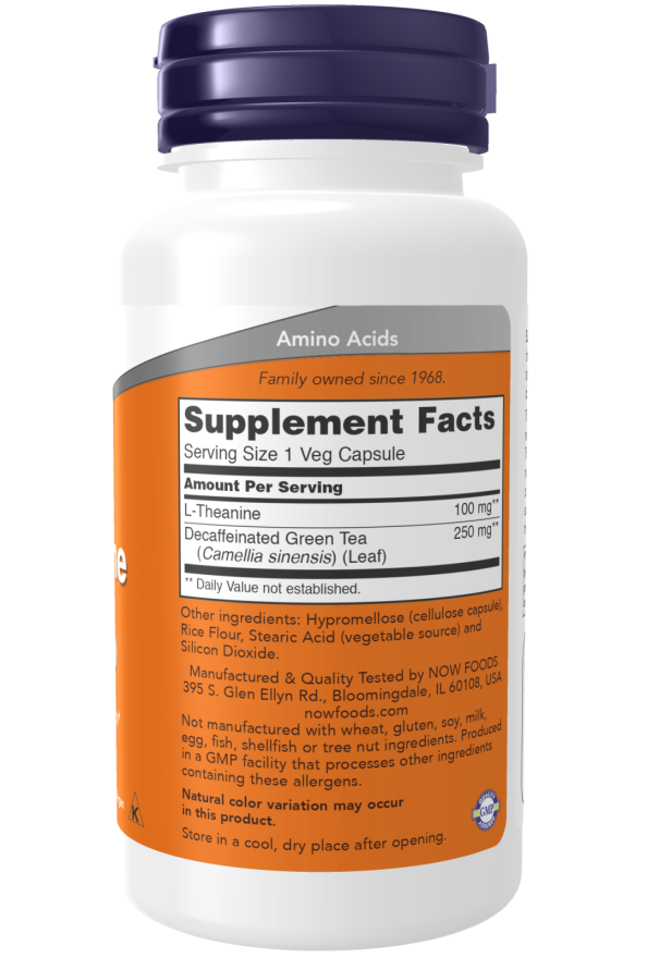 Cápsulas vegetales de L-teanina de 100 mg