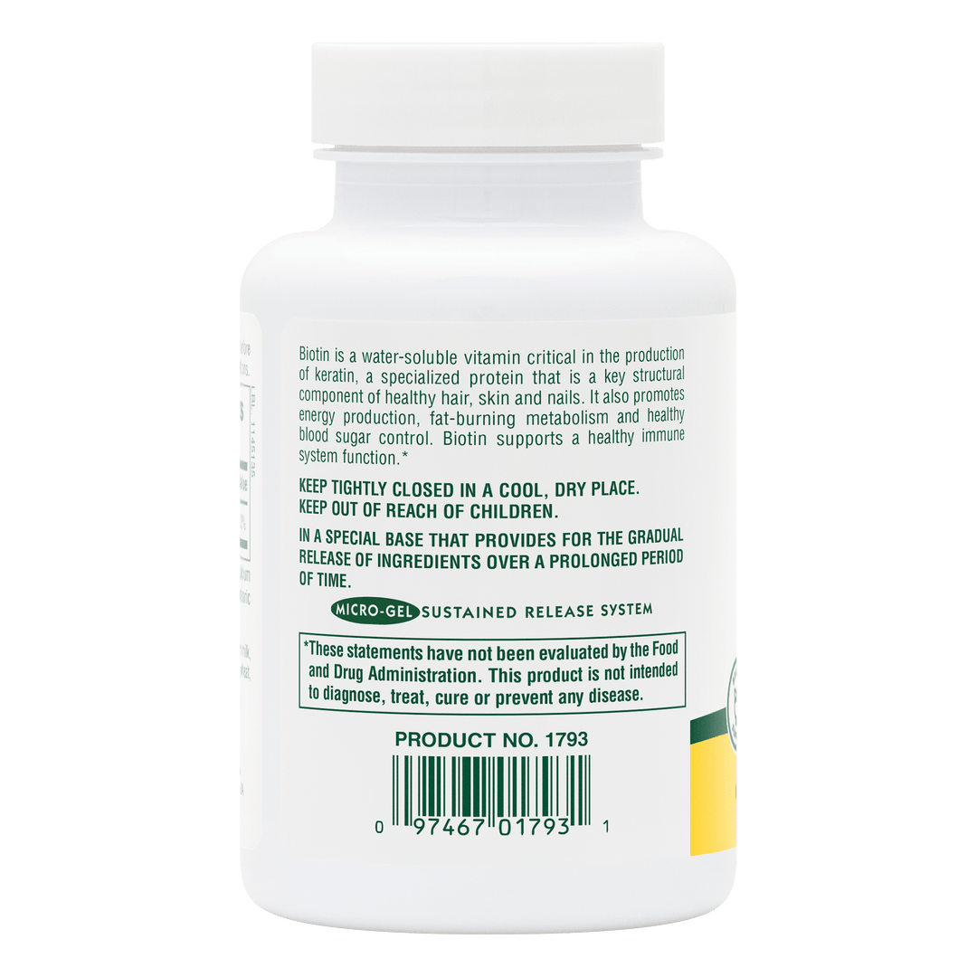 Comprimidos de biotina de 10.000 mcg (90 unidades)