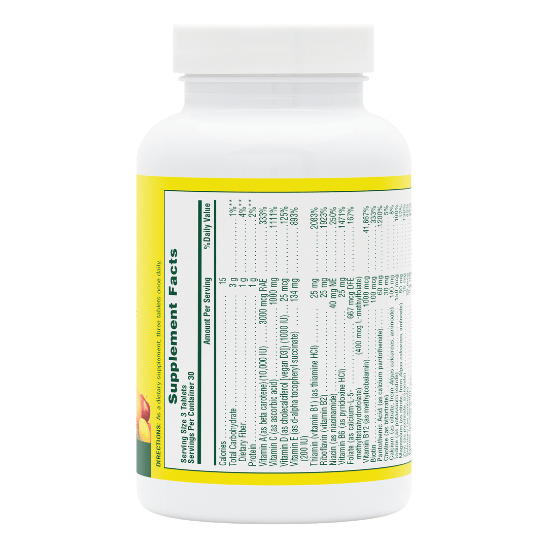 Comprimidos multivitamínicos sin hierro Source of Life® 90 unidades