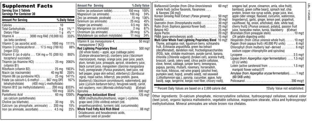 Comprimidos multivitamínicos bicapa Source of Life ® VERDE Y ROJO
(90 unidades)