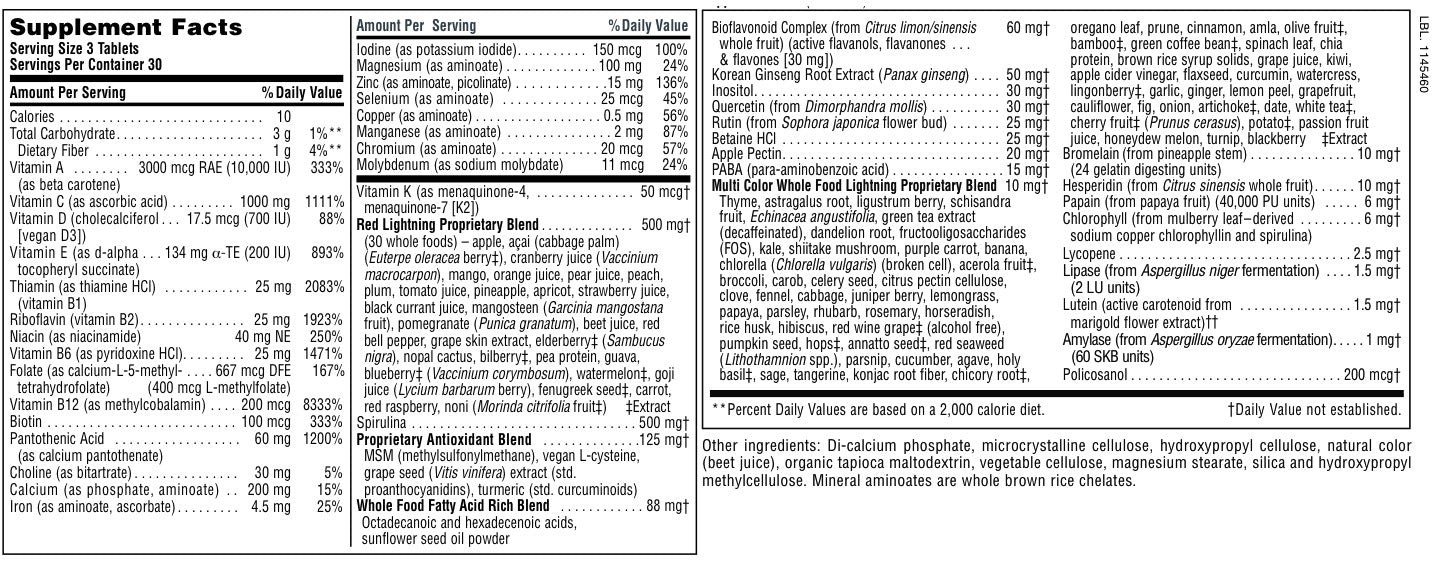 Comprimidos multivitamínicos bicapa Source of Life ® VERDE Y ROJO
(90 unidades)