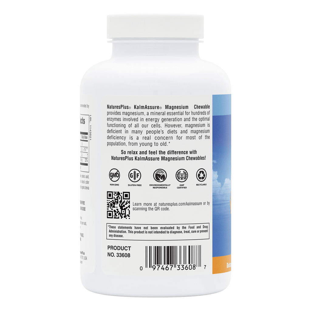 KalmAssure ® Masticables de magnesio
60 unidades