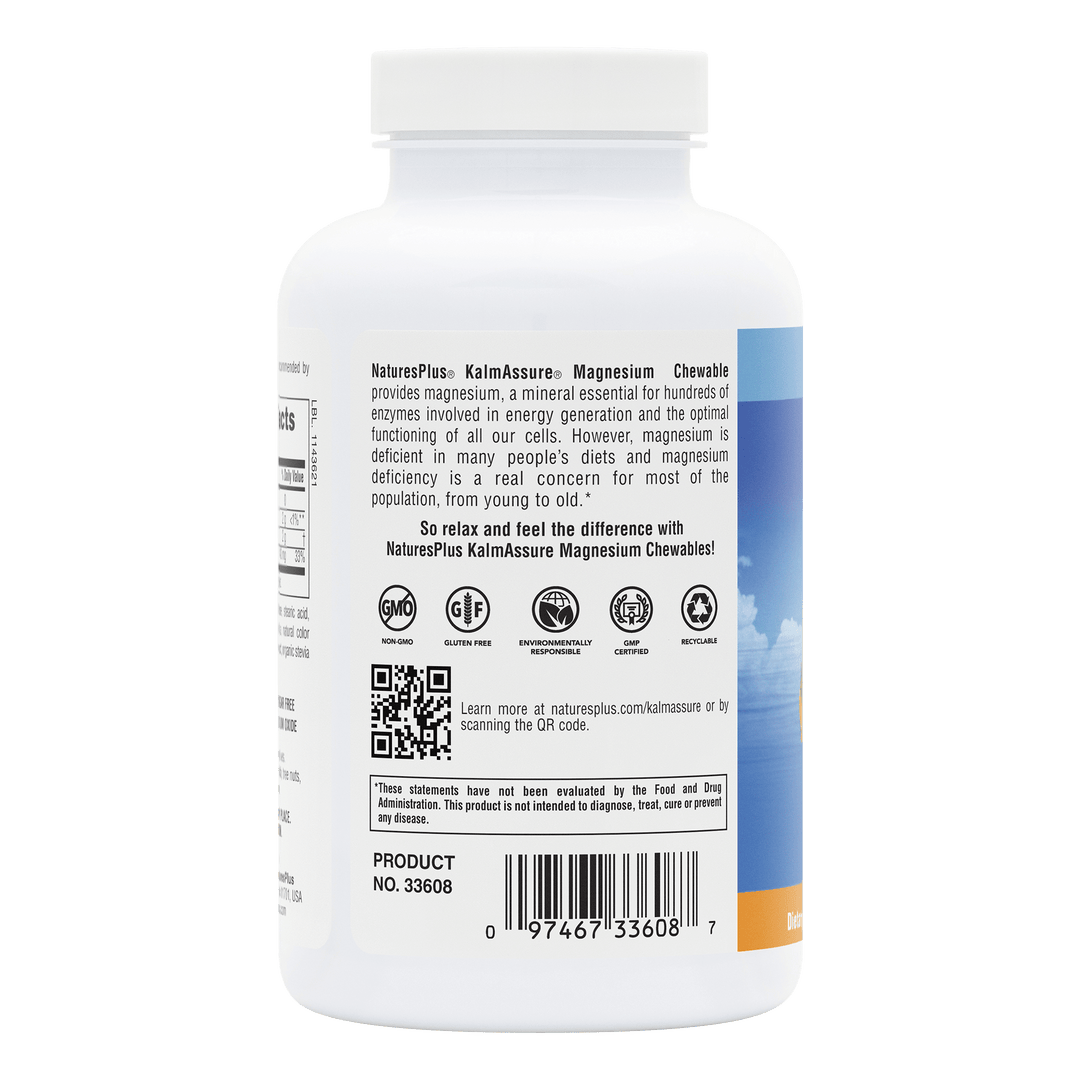 KalmAssure ® Masticables de magnesio
60 unidades