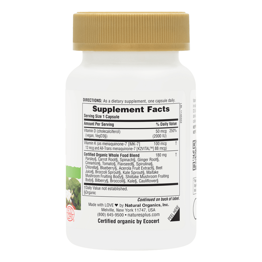 Fuente de vida Jardín Vitaminas D3 y K2 (60 unidades)