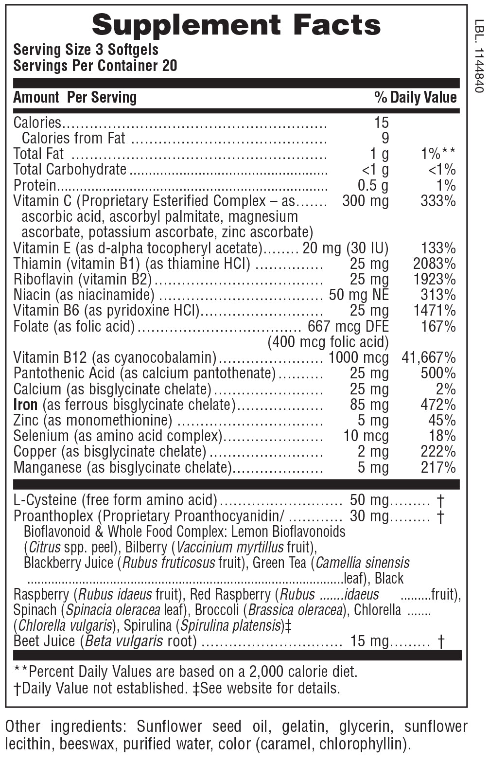 Cápsulas blandas de hierro HEMA-PLEX ® 60 unidades