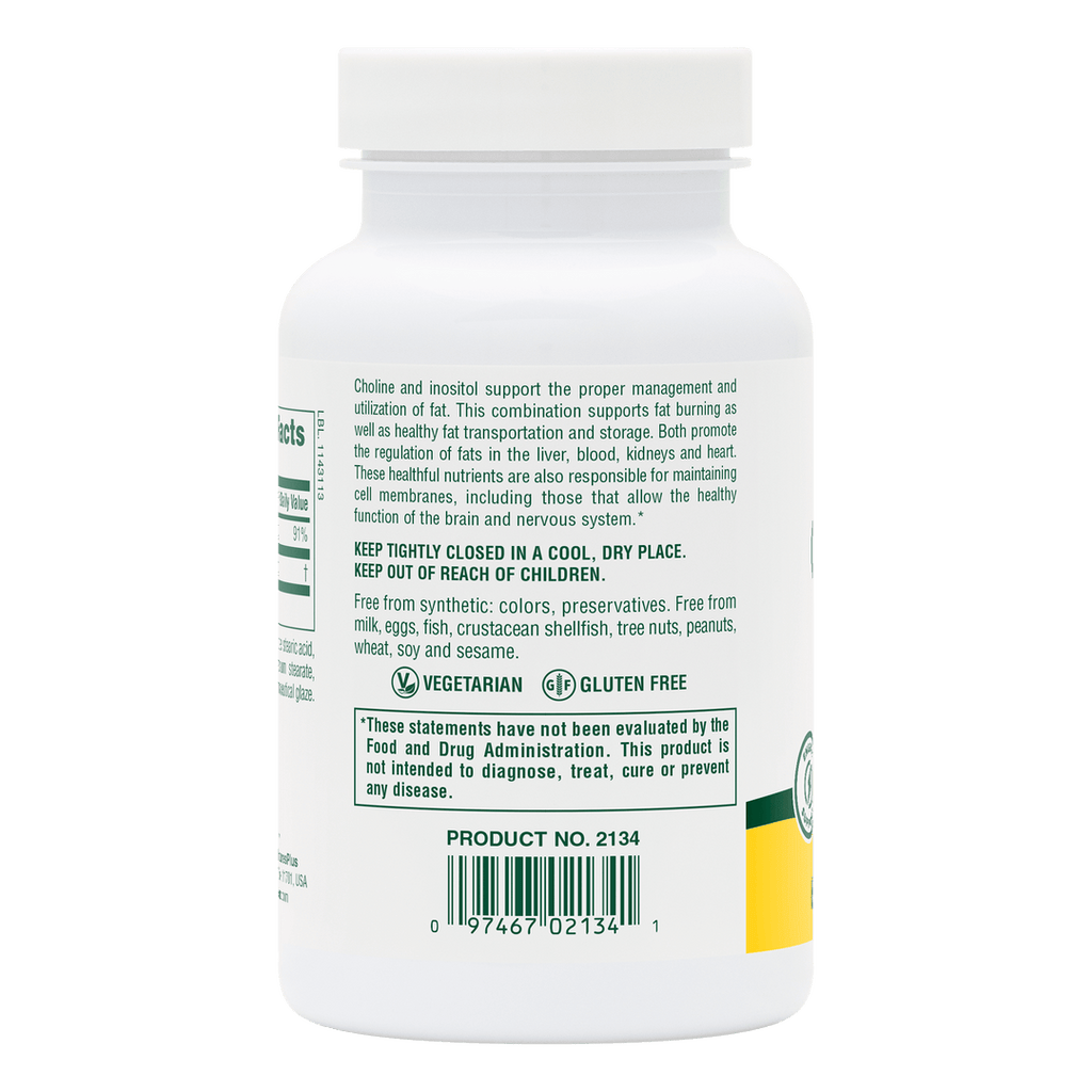 Comprimidos de colina e inositol de 500 mg
60 unidades