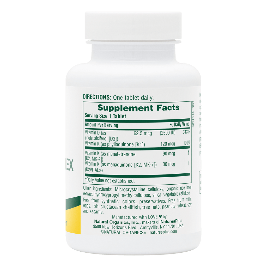 Vitaminas D3 y K2 de NaturesPlus 90 unidades