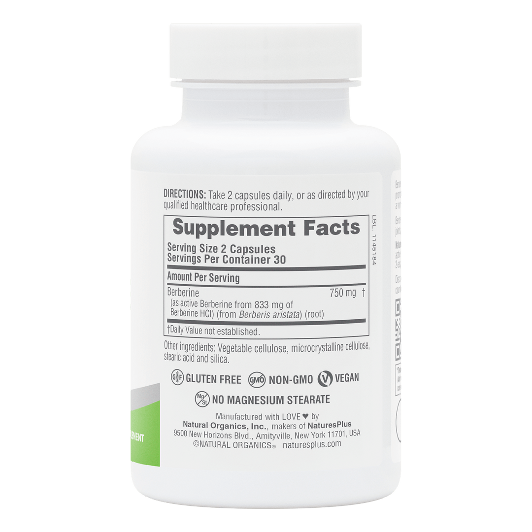 Cápsulas de berberina NaturesPlus PRO de 750 mg
60 unidades