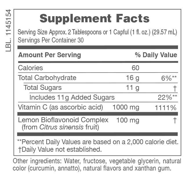 Vitamina C líquida 1000 mg líquida (30 FL OZ)