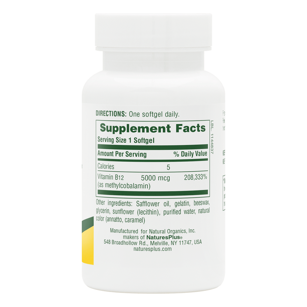 Shot-O-B12 ® 5000 mcg Cápsulas blandas
30 unidades