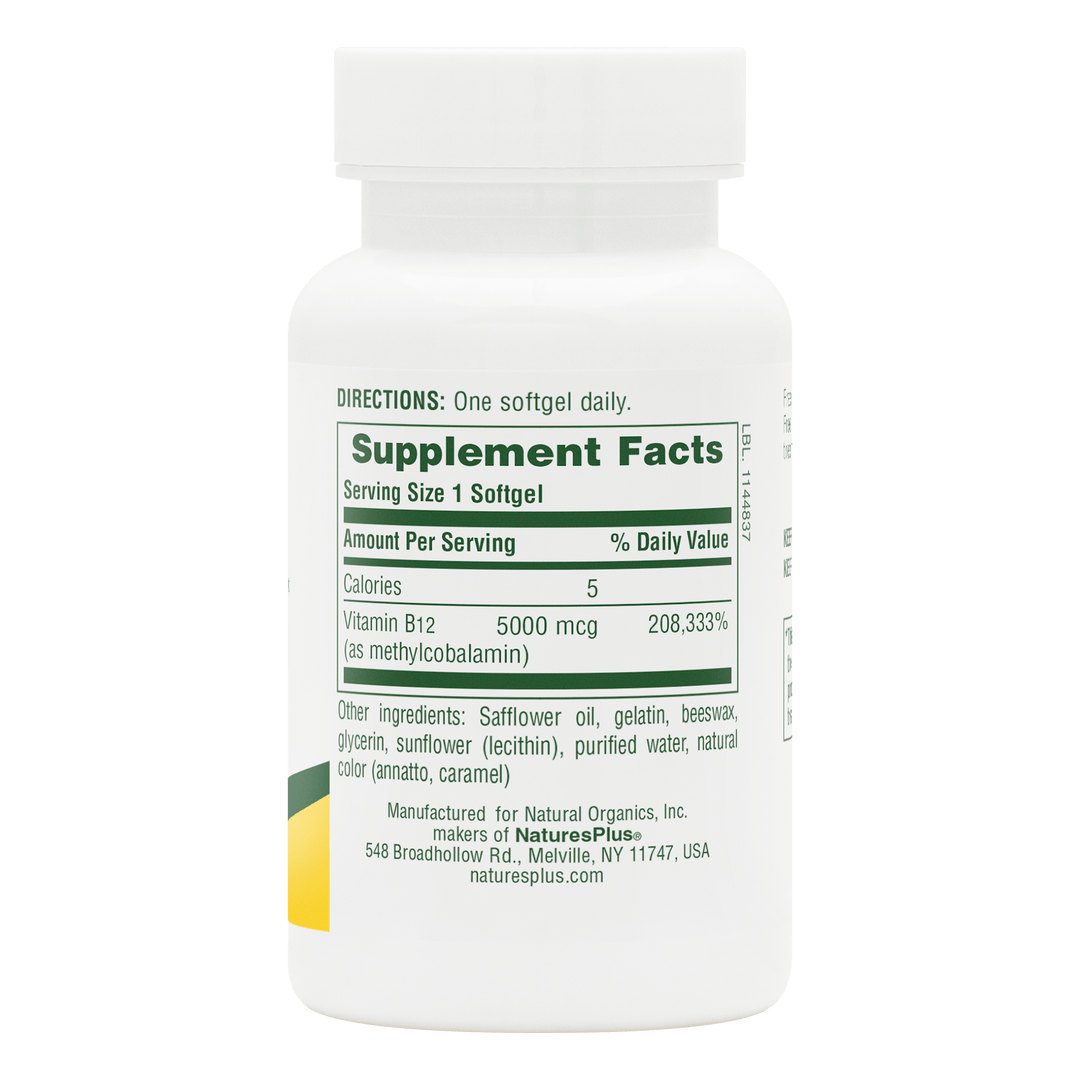 Shot-O-B12 ® 5000 mcg Cápsulas blandas
30 unidades