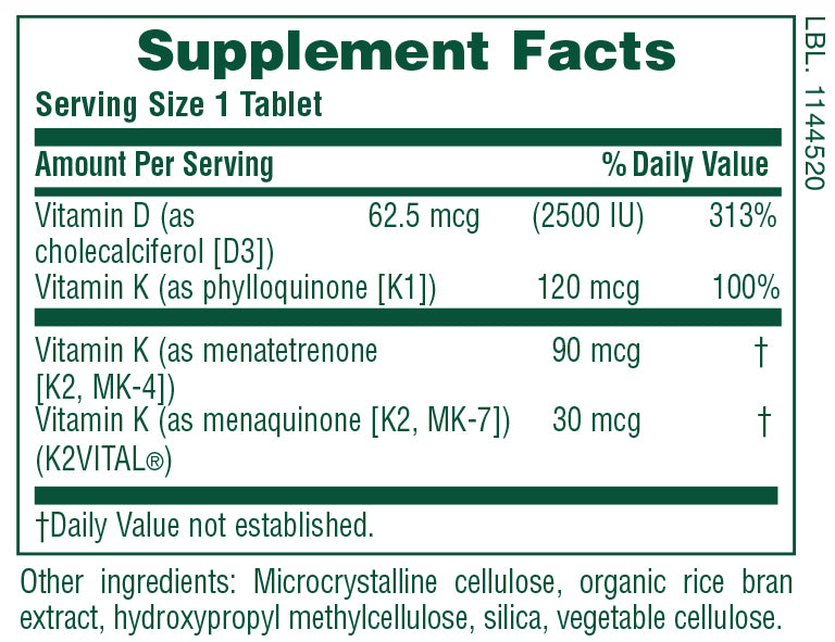 Vitaminas D3 y K2 de NaturesPlus 90 unidades