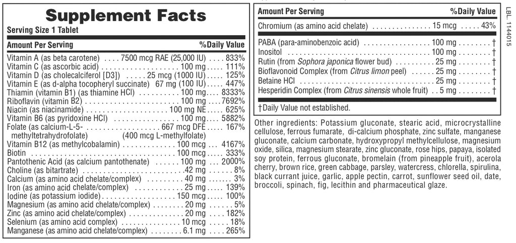 Comprimidos de liberación sostenida de múltiples nutrientes Ultra II®
60 unidades