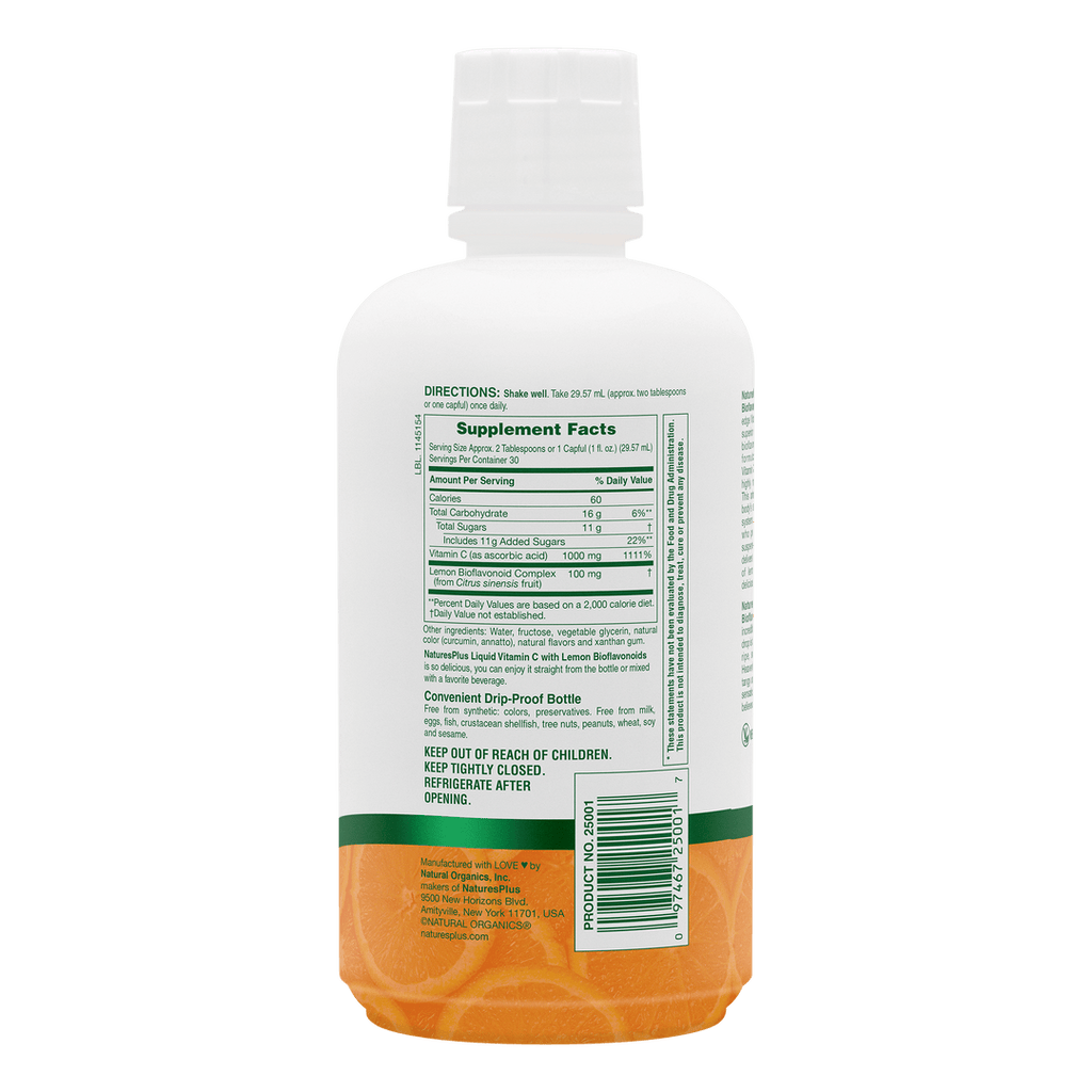 Vitamina C líquida 1000 mg líquida (30 FL OZ)