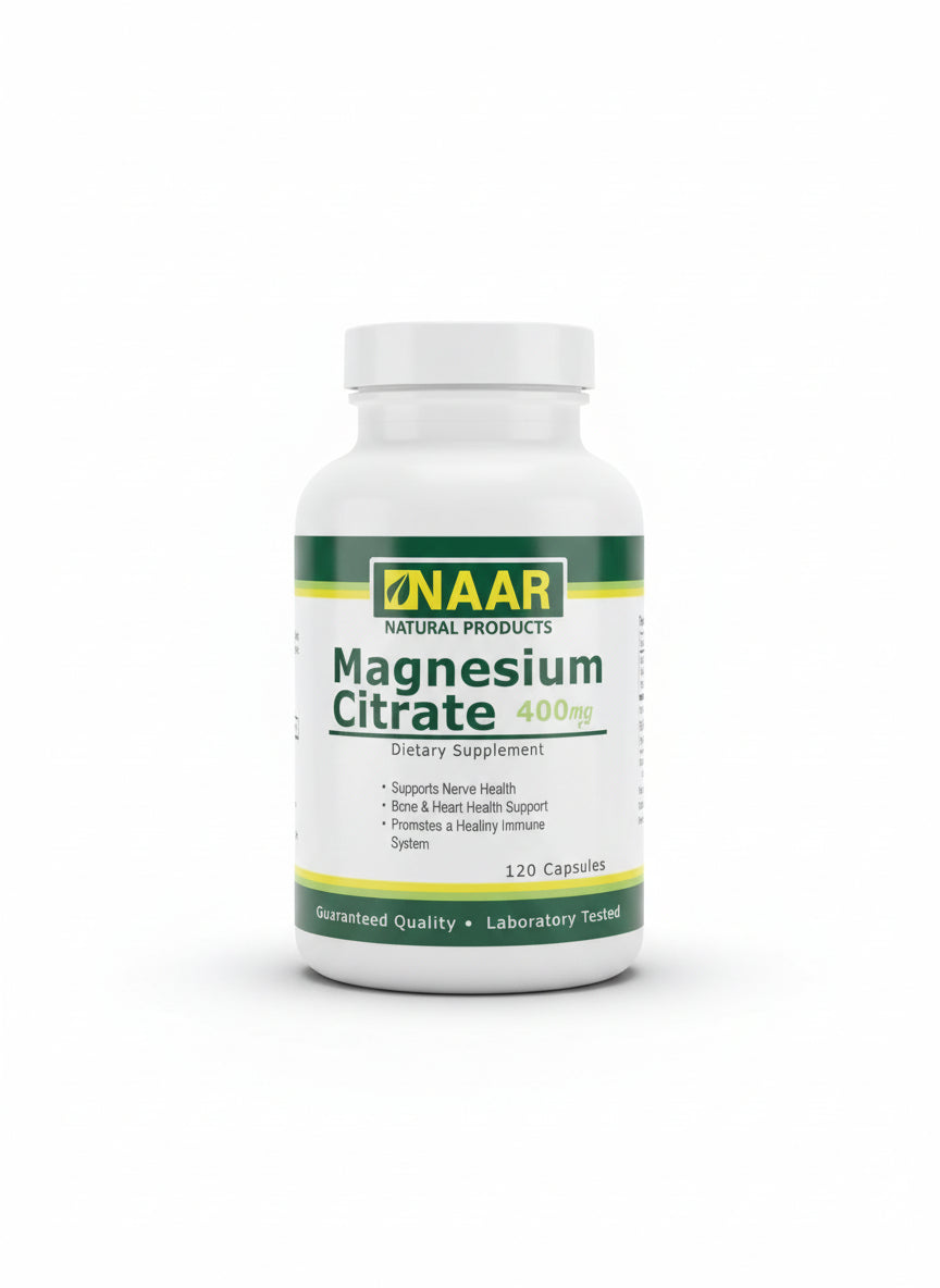 MAGNESIO CITRATE 400 MG (120 Cápsulas)