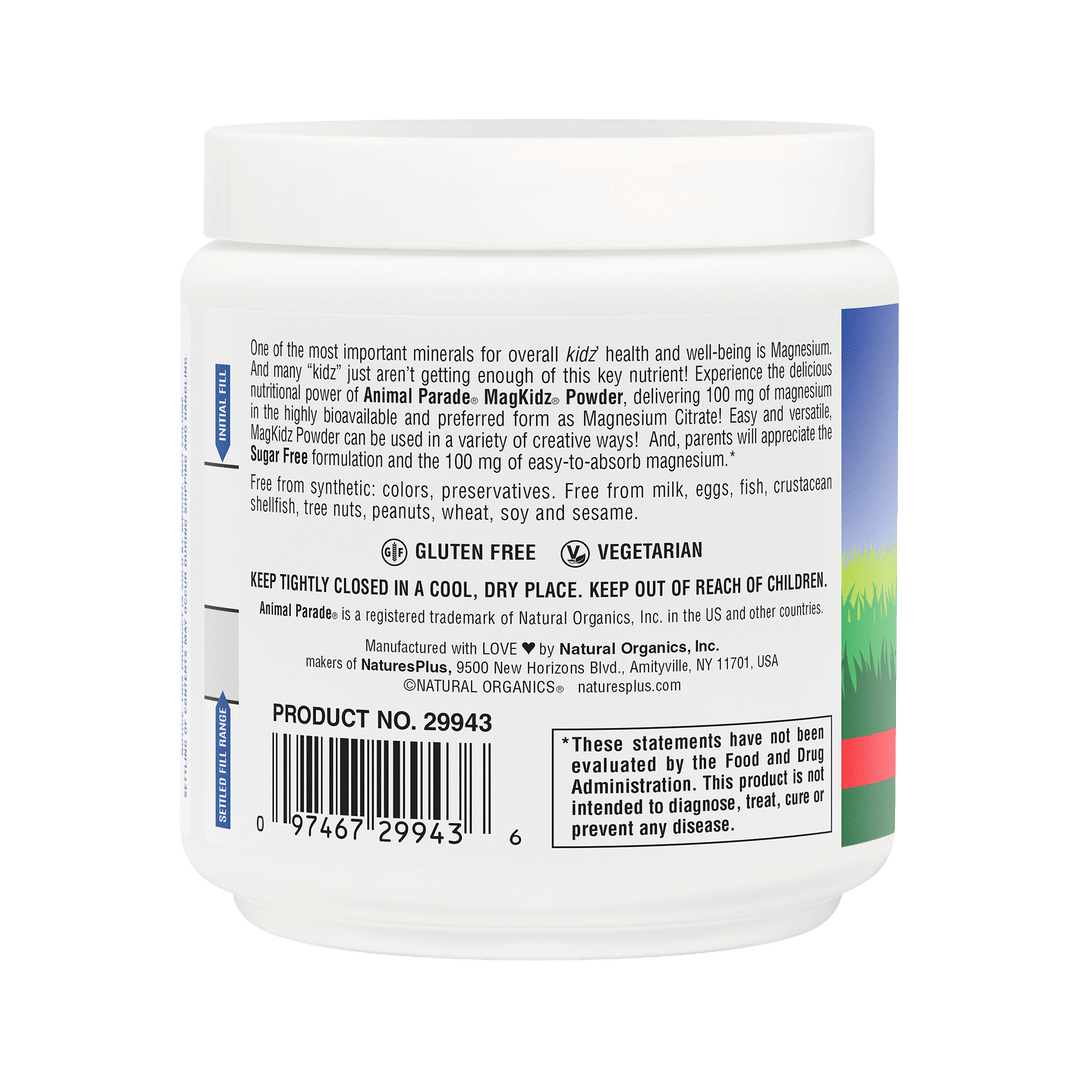 Polvo de magnesio MagKidz sin azúcar Animal Parade ®
