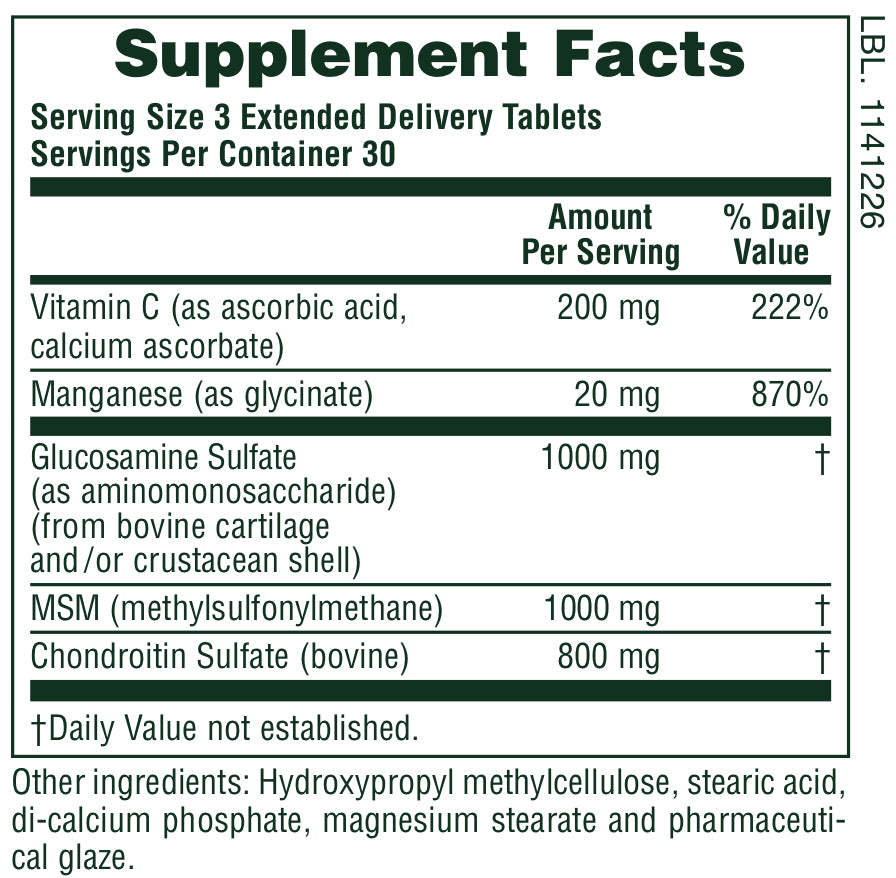 Comprimidos de glucosamina/condroitina/MSM Ultra Rx- Joint®
90 unidades