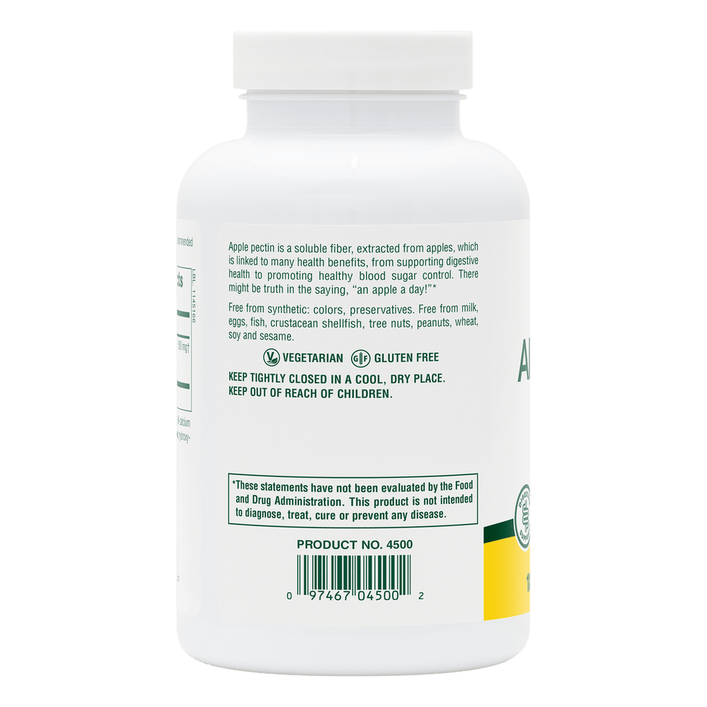 Comprimidos de pectina de manzana de 500 mg
180 unidades