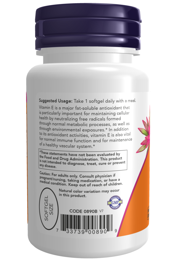 Cápsulas blandas de vitamina E-400 con tocoferoles mixtos