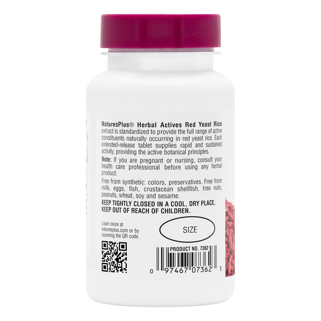 Minicomprimidos de liberación prolongada de arroz de levadura roja Herbal Actives 60 unidades