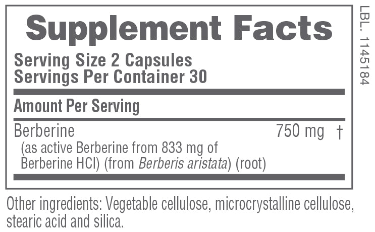 Cápsulas de berberina NaturesPlus PRO de 750 mg
60 unidades