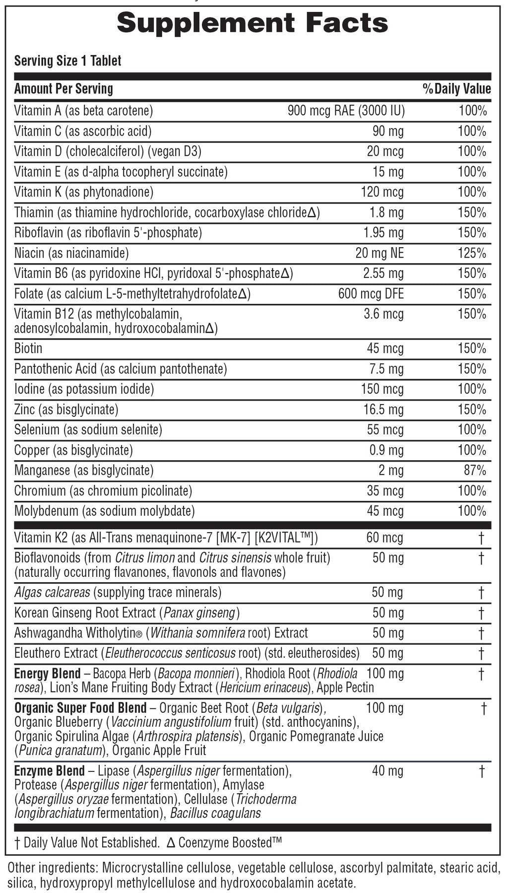 Su viaje ™ Mens Multivitamin
60 Unidades