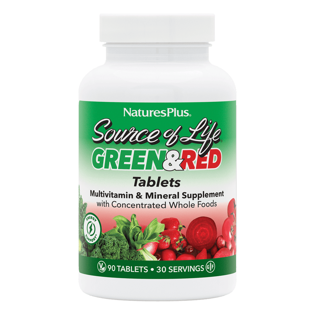 Comprimidos multivitamínicos bicapa Source of Life ® VERDE Y ROJO
(90 unidades)