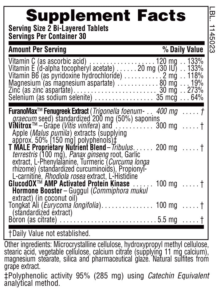 Ultra T MALE ® Comprimidos bicapa de liberación prolongada