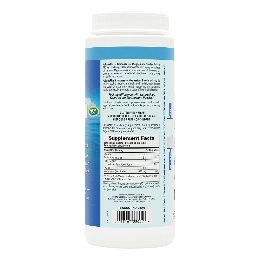 Polvo de magnesio Citrate KalmAssure® Limonada rosa 0,9 lb