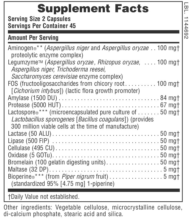 Cápsulas Acti-Zyme
180 unidades